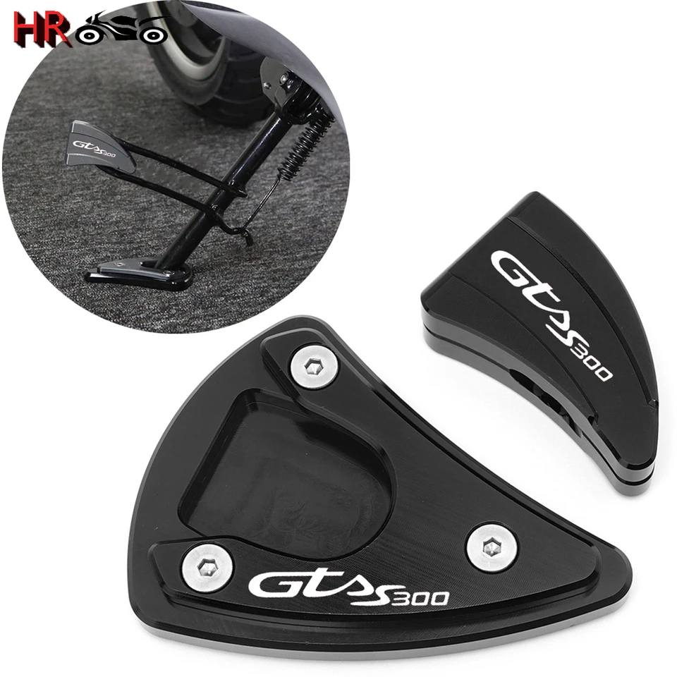 Nové motocyklové príslušenstvo Kickstand Foot Stock Stock Egrerger Support Support Extension Pad pre Vespa GTS300 Super Sport GTS 300