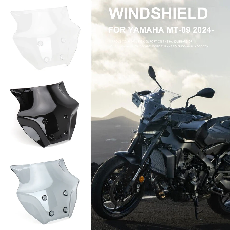 Nové motocyklové príslušenstvo čelné sklo vetru deflektora čelného skla pre Yamaha MT-09 MT09 MT 09 MT09 2024