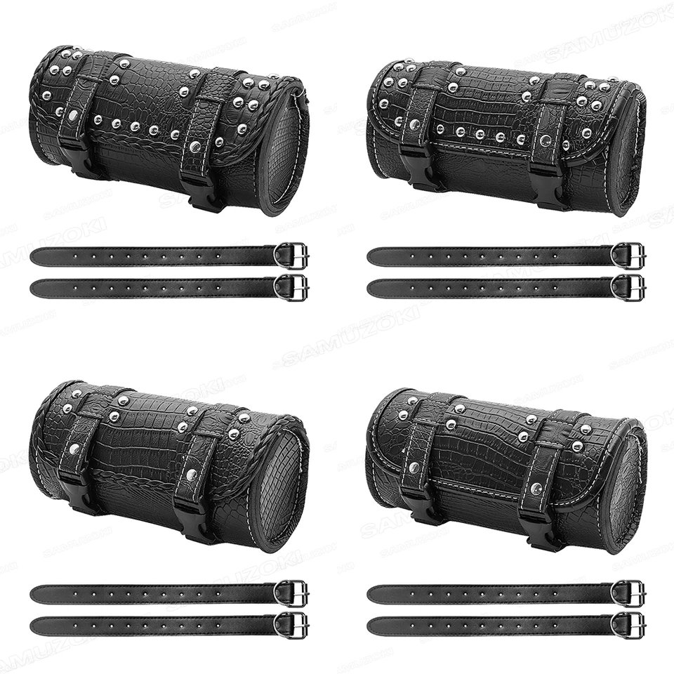 Nové motocyklové sedlové tašky PU kožené predné vidlice Tail Tack batožina pre Harley Chopper Bobber Cruiser Sportster XL 883 1200