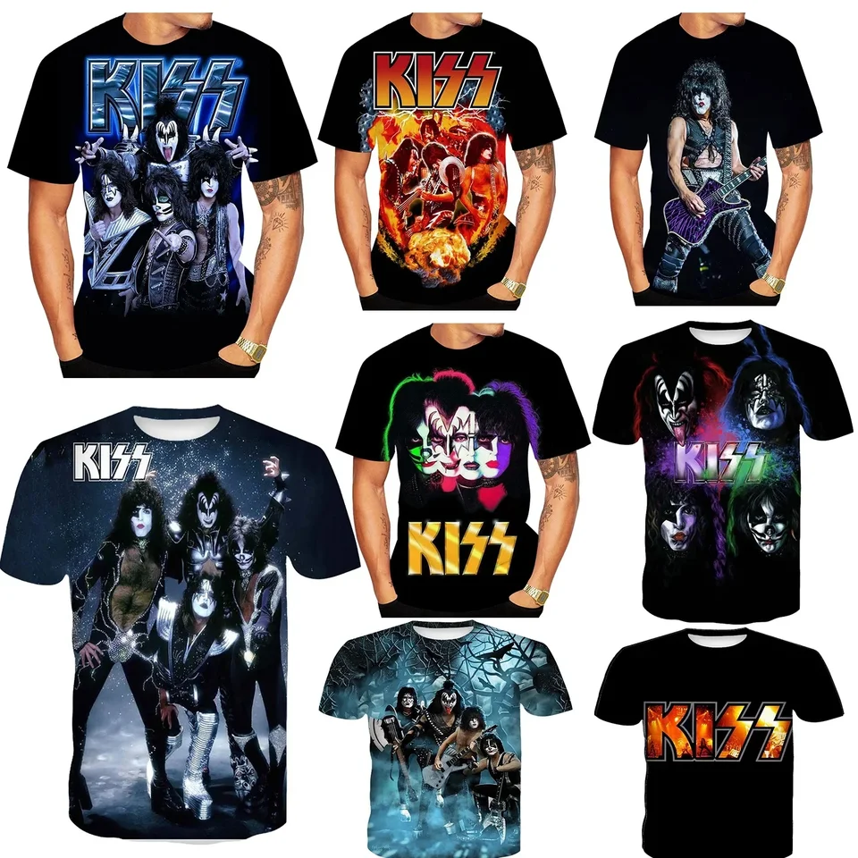 Nové mužské a dámske tričká v štýle Harajuku 3D tlačené bozky Tričko Tričko s krátkym rukávom