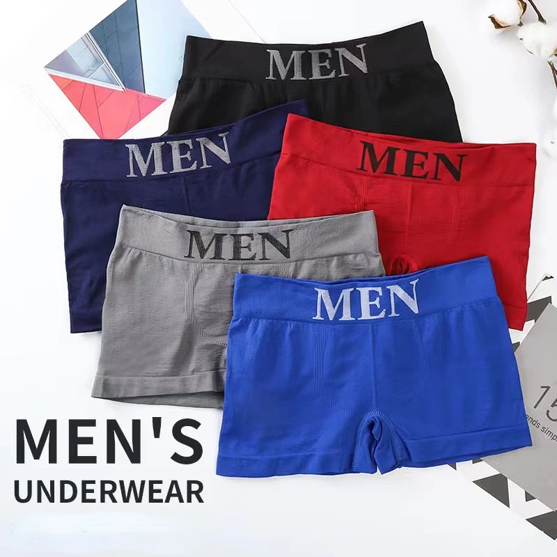Nové mužské nohavičky Pánske spodné prádlo Pánske boxerky priedušné muža Boxer Solidpants Pohodlné značky kraťasy čierne modré pánske spodné prádlo