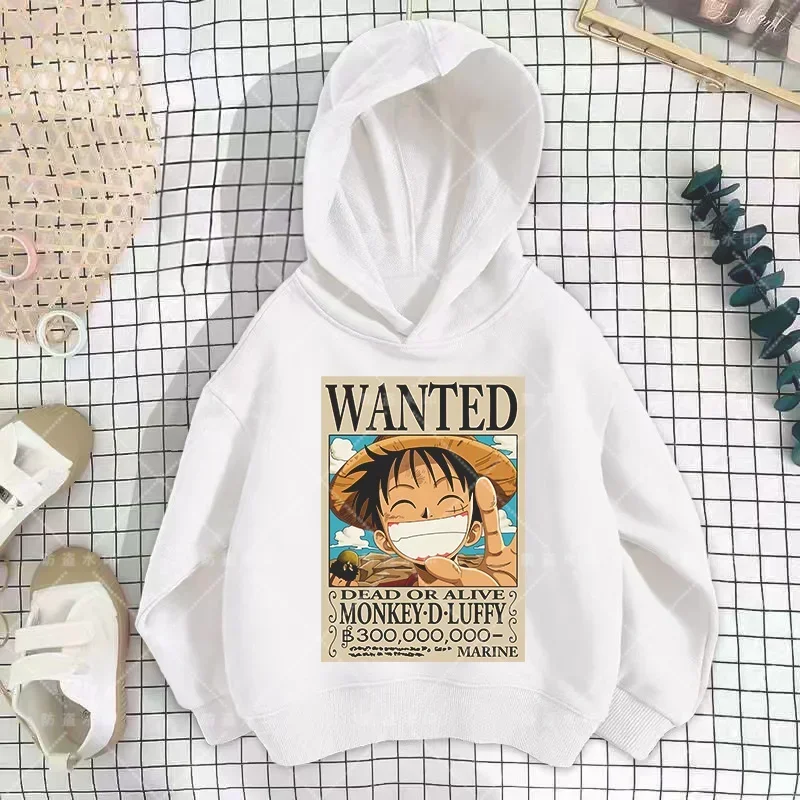 Nové módne anime One Piece mikina detské karikatúry Luffy Children Pants detské oblečenie chlapci dievčatá Príležitostné roztomilé mikiny súpravy