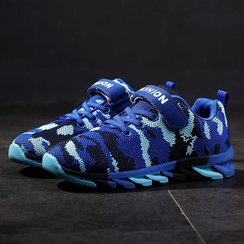 Nové módne flexibilné deti tenisky Boy Last Thoes Slip On School Running Sports Tennis Shoes for Boy Sneaker
