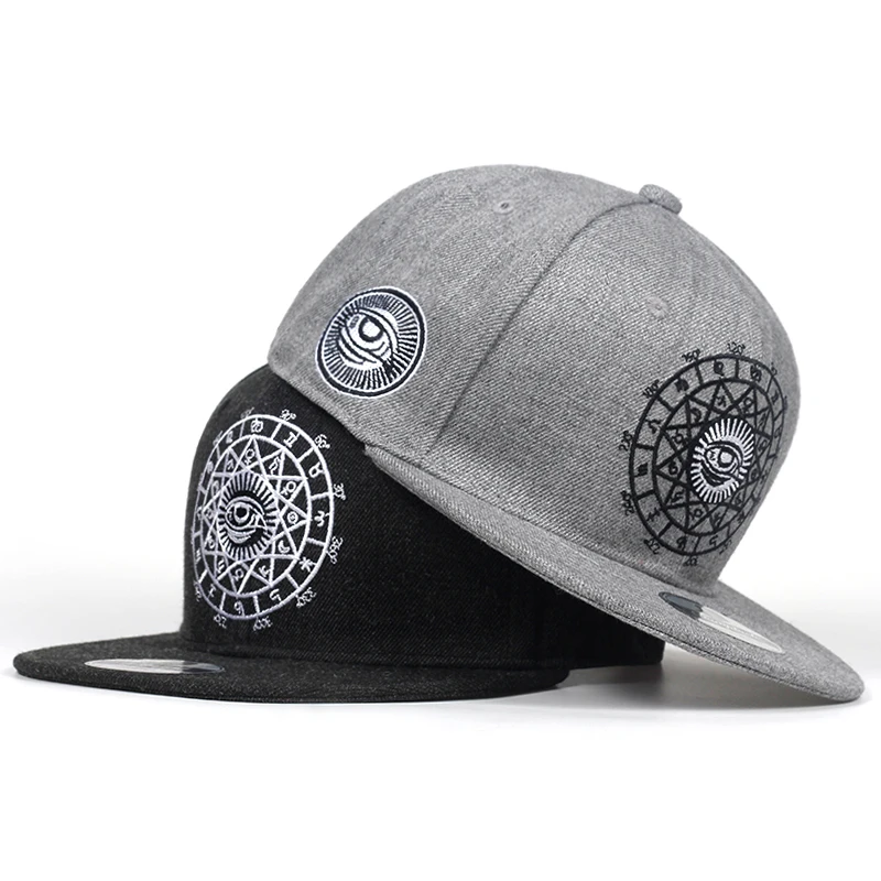 Nové módne hip hop muži baseballové čiapky Ženy Príležitostné snapbacks klobúk čierne šedé očné vyšívacie prílivové čiapky vonkajšie športové klobúky Garros