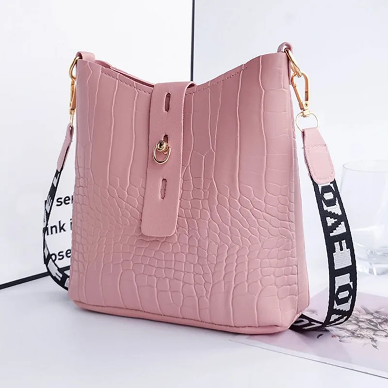 Nové módne krokodíl Crossbody Bag Vytlačené pásky Rambon Ramen Race Race Race Buck Buck Vysoko kapacita dámska taška