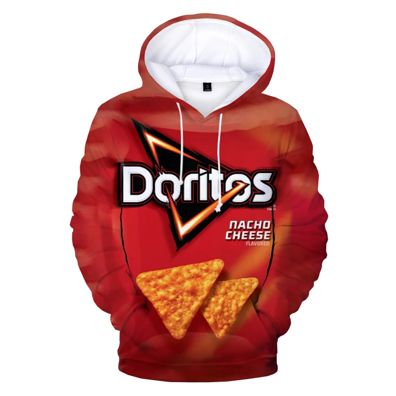 Nové módne rezance zemiakové lupienky Men oblečenie 3D jedlo tlač Harajuku Streetwear mikiny mikiny unisex