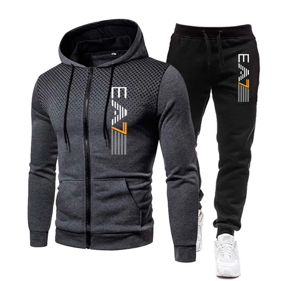 Nové módne stopy pre mužov pre mužov Fitness Fitness Gym Muži Men Running Set Sportswear Jogger Pánske tracksuit Winter Sports Sports