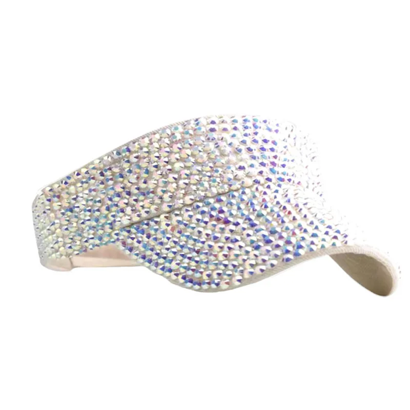 Nové módne ženy Letné klobúky Prázdne slnečné čiapky Caps Visor Diamond Girls Outdoor Street Hip Hop Beach Dámy