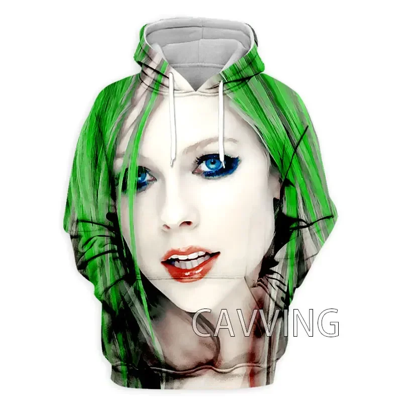 Nové módy Avril Lavigne 3D tlačené odevy Streetwear Men/ženy mikiny mikina módne kapucňa s kapucňou Pullover Tops