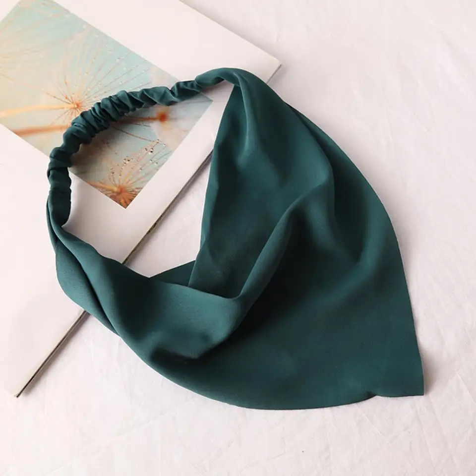 Nové módy letné kvetinové výtlačky Hair šál Vintage trojuholník Bandanas Hairband čela