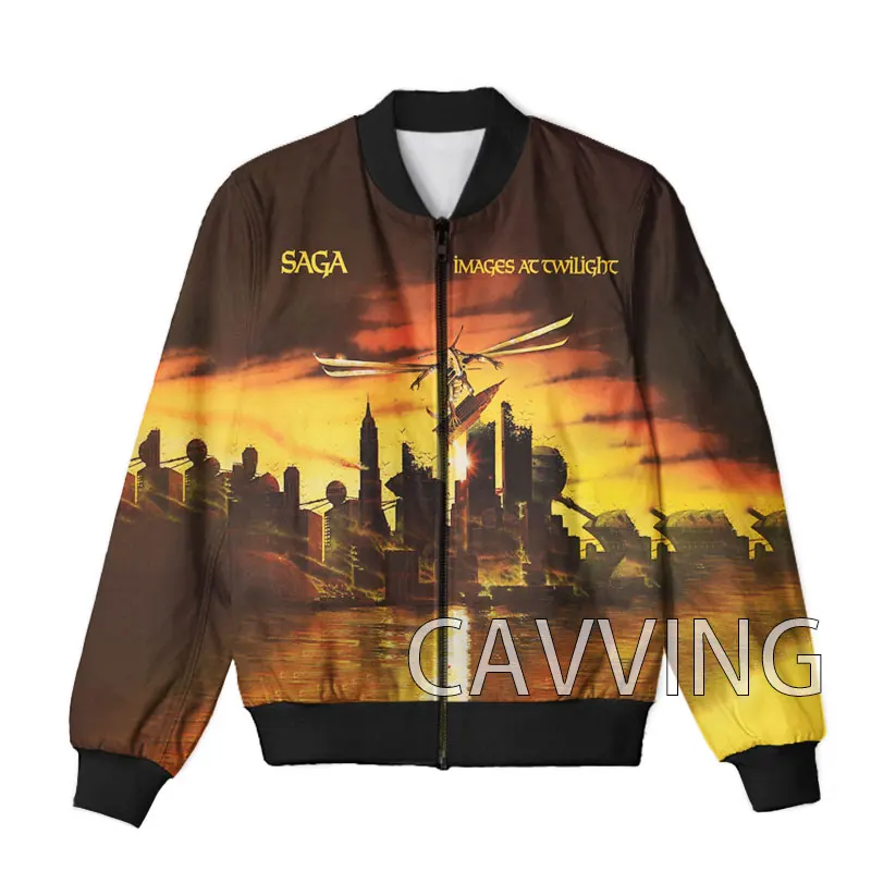 Nové módy Ženy/pánska 3D tlačová sága skupina Bomber Bombets Men Men s kabátmi zipsové kabáty zips