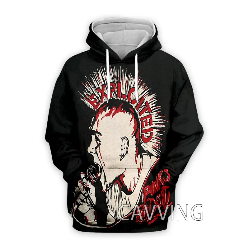 Nové módy Ženy/pánske 3D tlač Punk's Not Dead Band Hoodies Hooded Mikiny harajuku mikiny mikiny vrchol