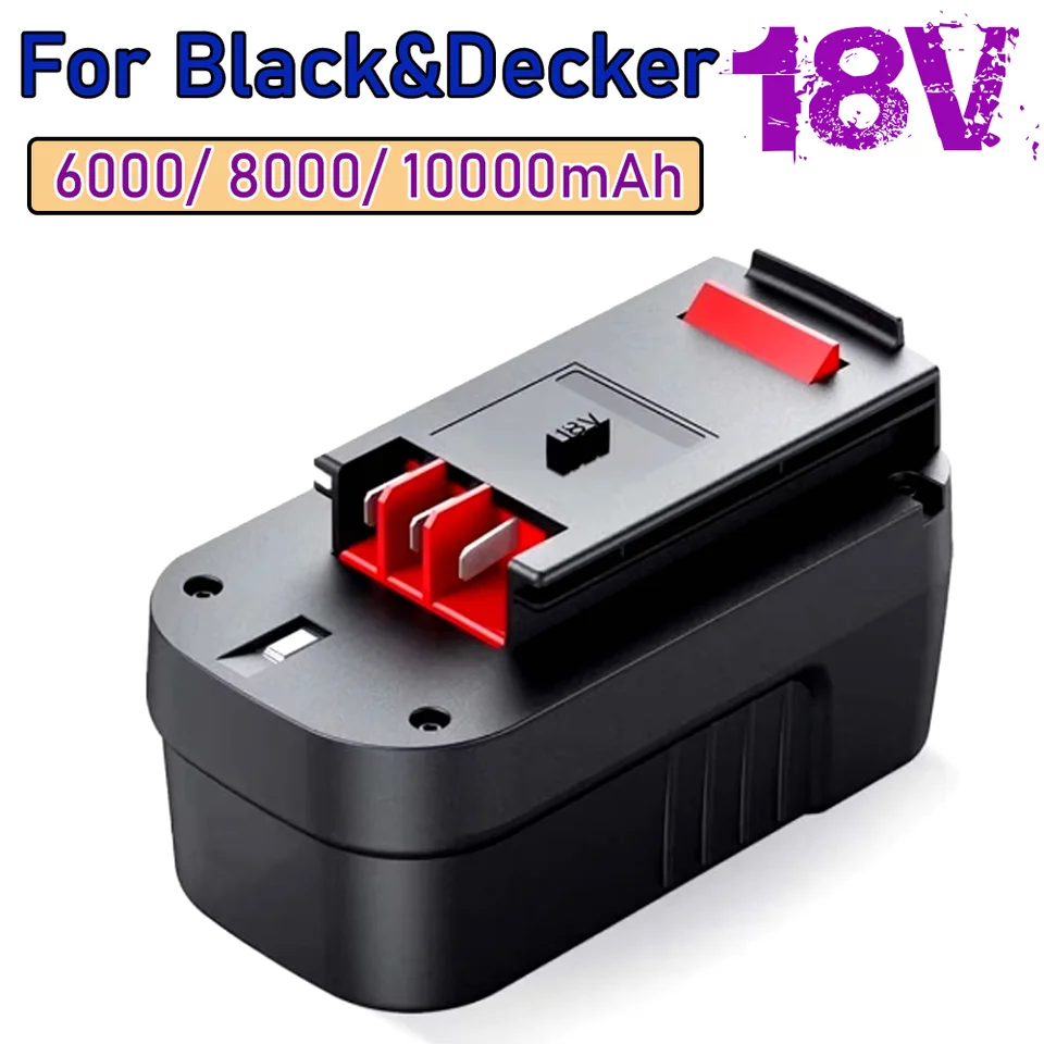 Nové nabíjateľné náradie HPB 18V 10000MAH BATÉRA BLACK & Decker HPB18 FS180 A1718 A18NH BD18PSK EPC18 HP188F2B KC1800SK FS1800C