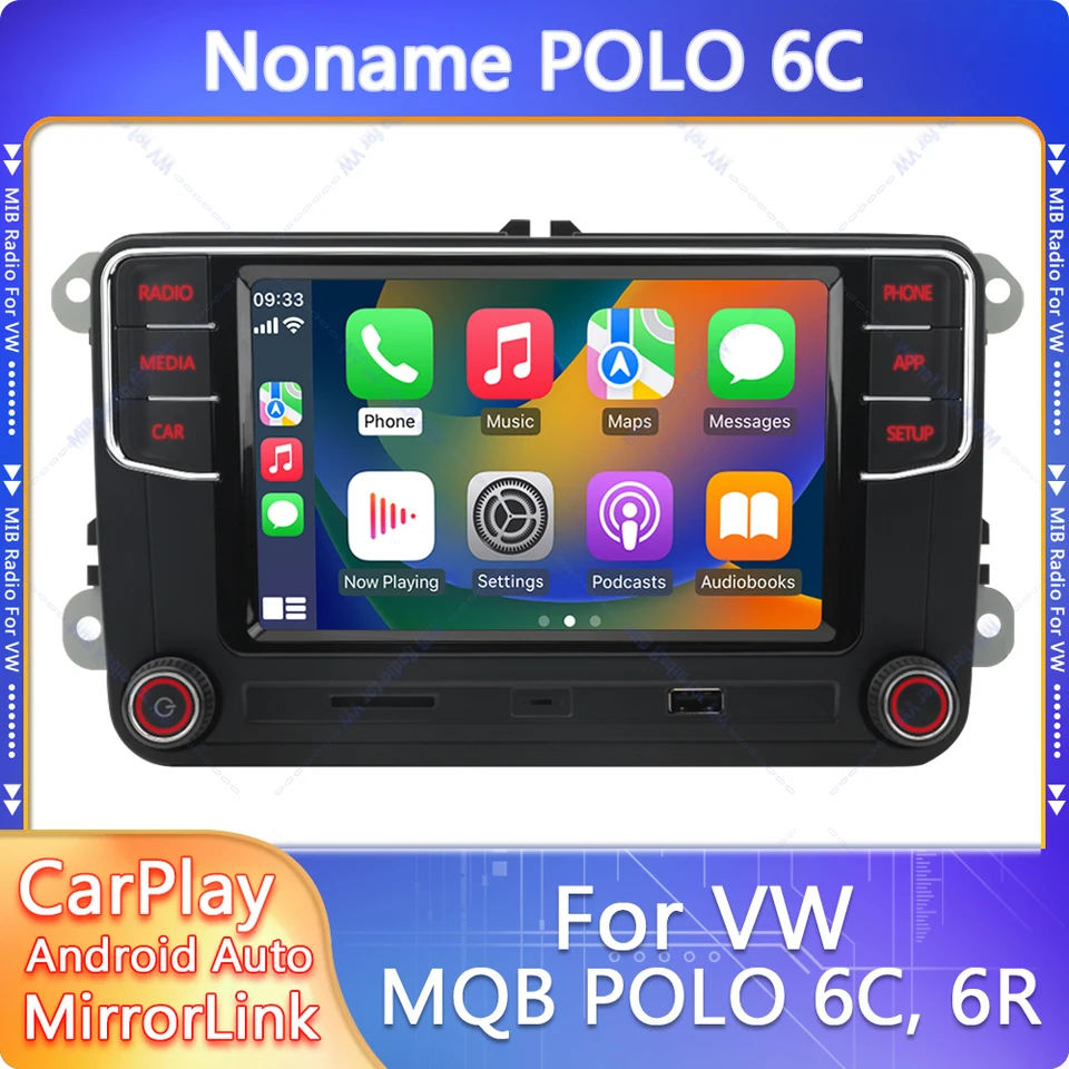 Nové namera RCD330 MIB CarPlay Car Radio Android Auto Player 6,5 palca dotykovej obrazovky Bluetooth Navigator pre VW MQB Polo 6C Polo 6R
