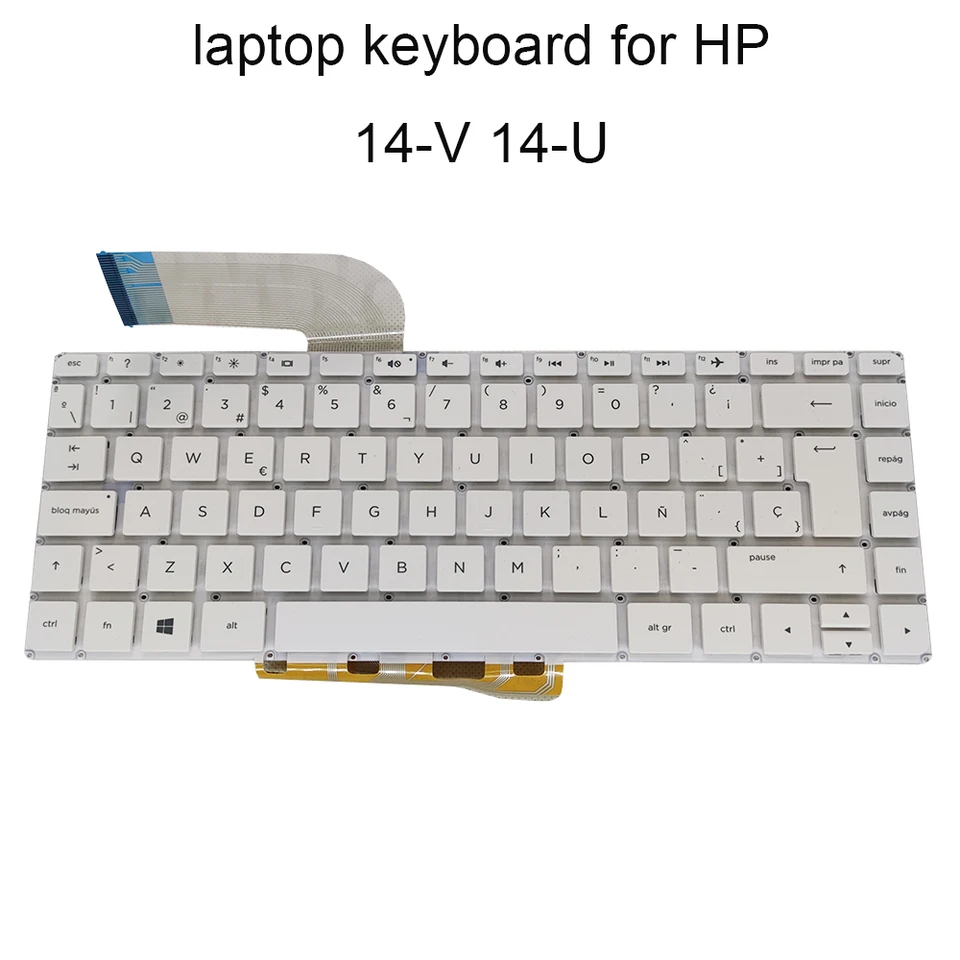 Nové náhradné klávesnice pre pavilón HP 14 V V007LA 14 U sp Spanish es la White NAPOJECKÝ Klávesnica Big Enter No Frame Odporúčame