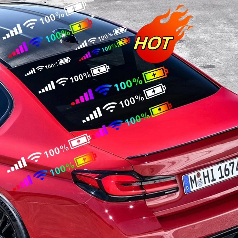 Nové nálepky na čelné sklo Signál WiFi Power Reflexné nálepky automobil mobilný telefón Nálepky automobilu Automatické exteriér Decori Accessori