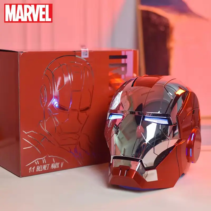 Nové odmeňovanie 1: 1 Mk5 Iron Man Helma Cosplay COSPLAY COLECK Oči s hračkami modelu pre dospelých pre dospelých elektrických nositeľných vianočných darčekov