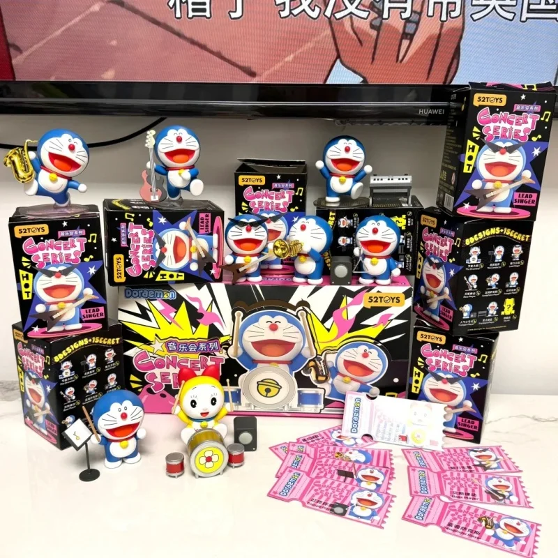 Nové originálne 52Toys Blind Box Doraemon Concert Series Robot Cat Doll Hrace figúrka zbera