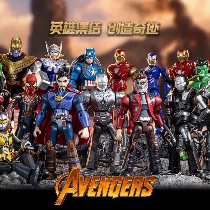 Nové originálne Blokees Iron Man Iron Spider MK1 War Machine Blind Box Zostava akčnej figúrky Zbierka filmového modelu hračky Kids