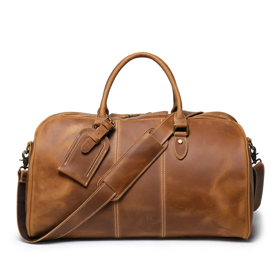 Nové originálne cestovné tašky na kožu s kravou veľká kapacita prenášanie vrecká na batožinu Muži Ženy Duffel Travel Tote Weekend Bag Dropshipping