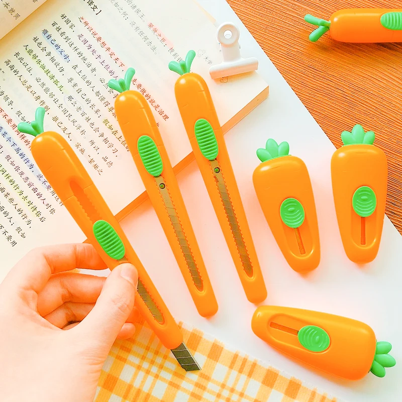 Nové ovocné mrkva nôž nôž mini kawaii prenosné remeselné balenie papierovej papierovej obálky noža nôž na otváracie nástroje