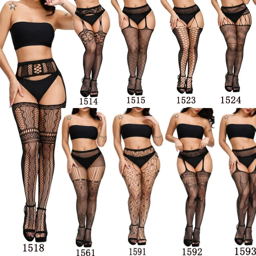 Nové pančuchy s pančuchami podväzkového pásu Ženy, ktoré nekĺzajú rybárske pančucháče, dlhé trubice podväzky Pančúky Sexy spodná bielizeň plus veľkosť
