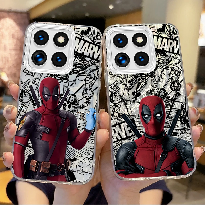 Nové pekné puzdro na telefón Marvel Deadpool pre Xiaomi Poco x6 x3 F6 M6 M4 PRO C61 13T 11 LITE MATTE laserový gradient SOCPORPOUT COPPORE