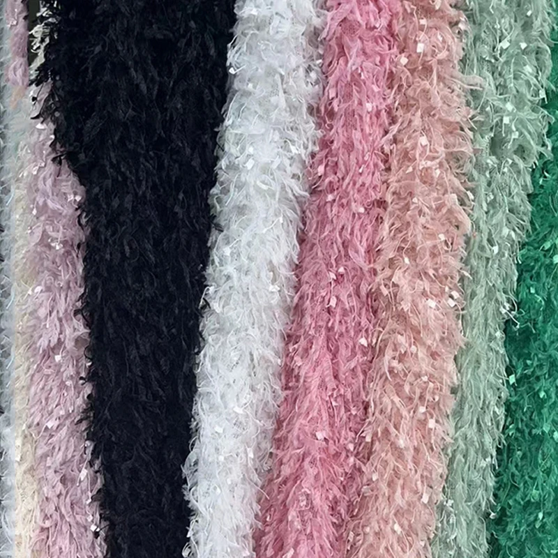 Nové perie Tassel Tkanina Chemické vlákno plyšové tkanina DIY DIY SKURNER Návrhár tkanina pri dvore