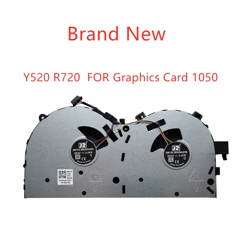 Nové počítačové ventilátory CPU CPU pre Lenovo Legion Y520-15IKBA Y520-15ikbm Y520 R720 15ikbn pre grafickú kartu 1050 1060 chladič