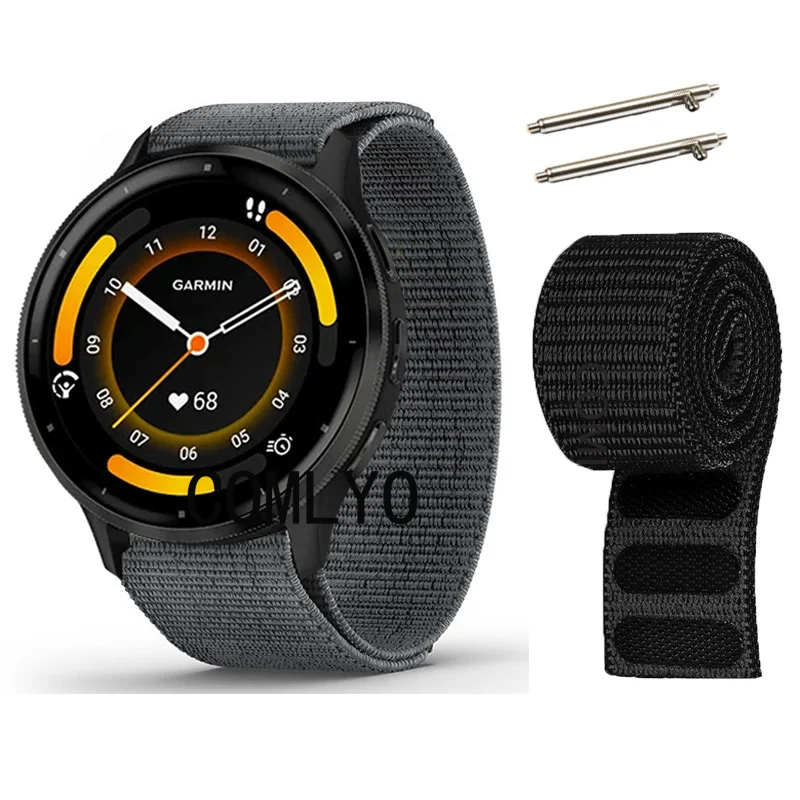 Nové pre Garmin Venu 3 Strap Nylon Watch Band Hook & Look Soft Belt WatchBand