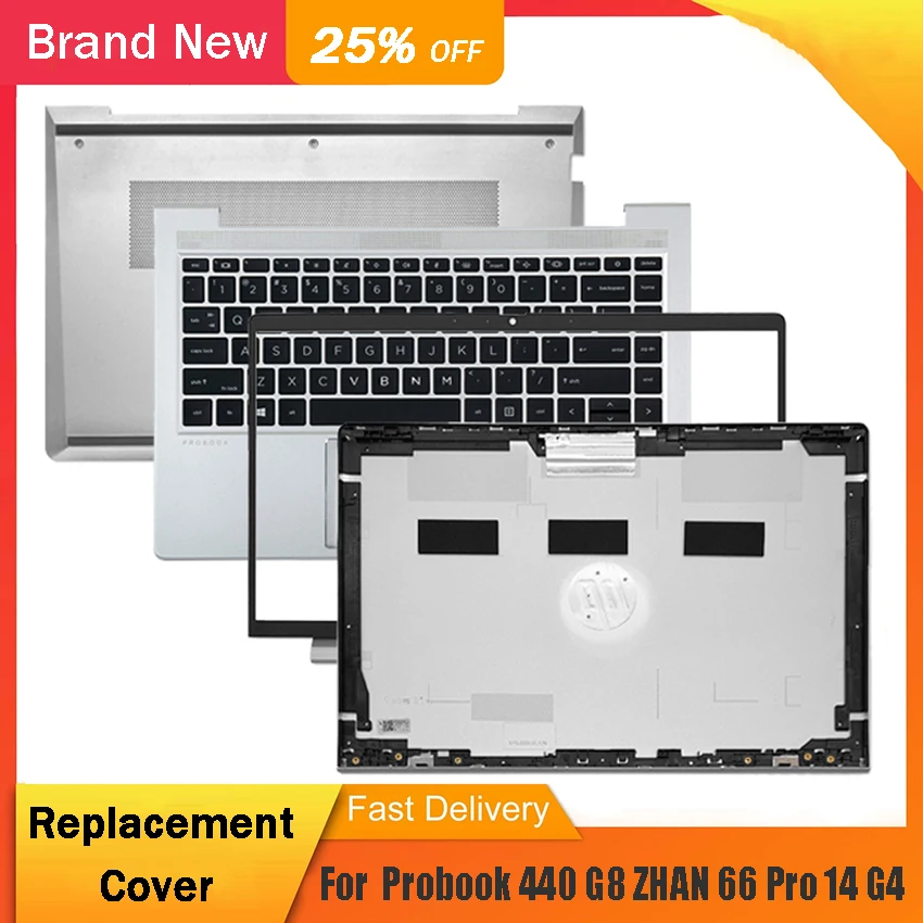 Nové pre HP Probook 440 G8 Zhan 66 Pro 14 G4 NAPOHOP LCD LCD zadný kryt predného rámu Palmrest Horná spodná spodná časť závesu kryt
