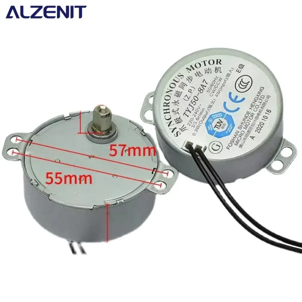 Nové pre midea mikrovlnnú rúru Elektrický otočný stolík synchrónny motor TYJ50-8A7 220-240V 50HZ 4W Tray Air Blower diely