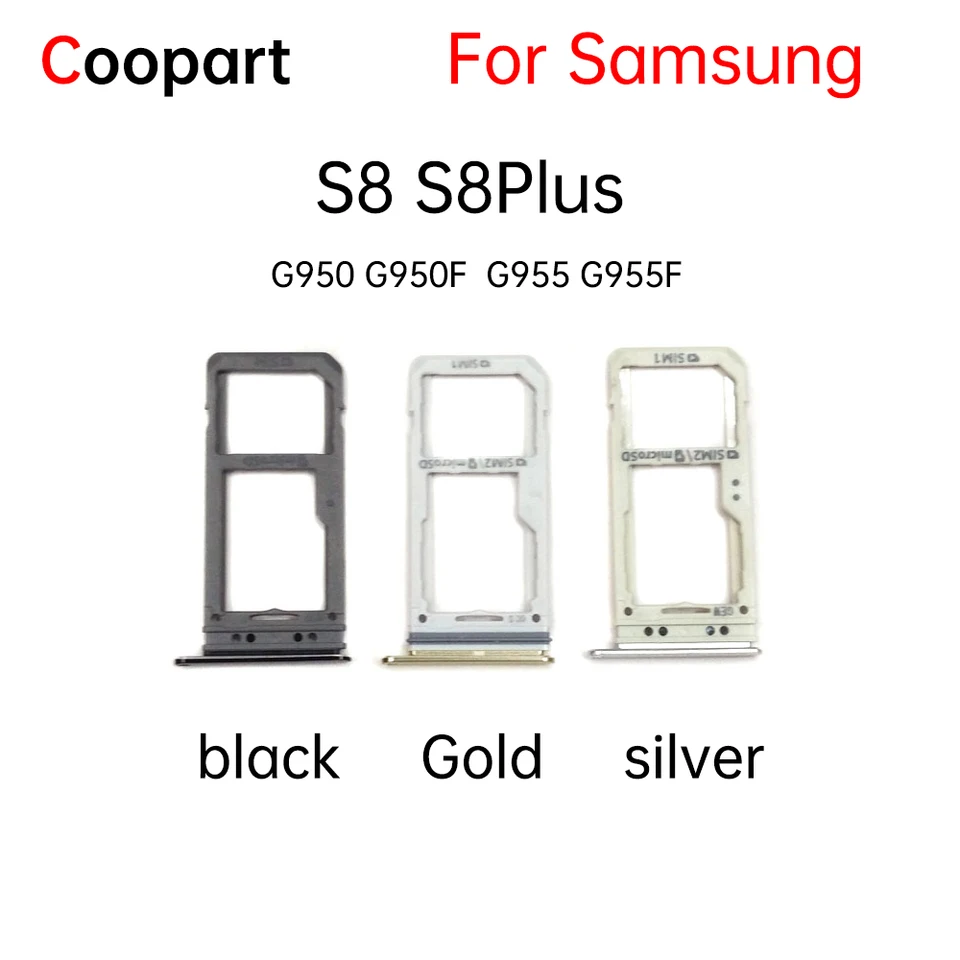 Nové pre spoločnosť Samsung Galaxy S8 S8 Plus G950 G950F G955 G955F Telefón Bývanie SIM Card Adapter a Micro SD Card Držiak podnosu
