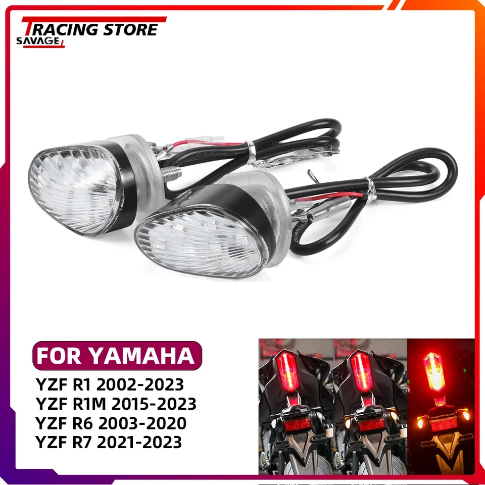 Nové pre Yamaha YZF R7 R6 R1 R1M Turn Signals Svetlo LED motocyklové príslušenstvo YZFR1 YZFR7 YZFR6 BLACKING INDITATOR Svetlo