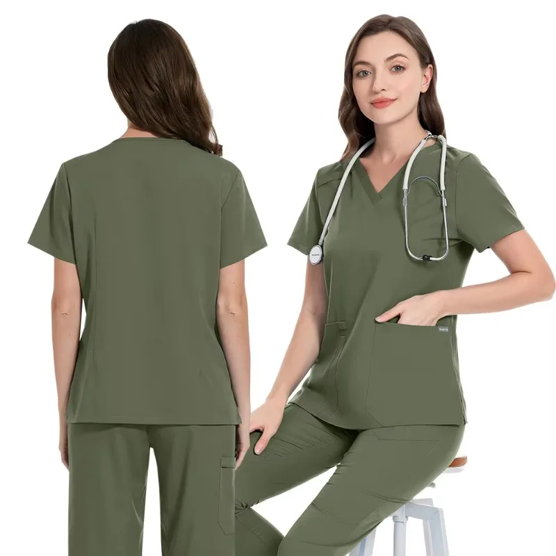Nové priame nohavice rýchlo sušené sestry Doctor Unisex s krátkym rukávom zubná anestézia High Elastic Pohodlná deliteľská súprava