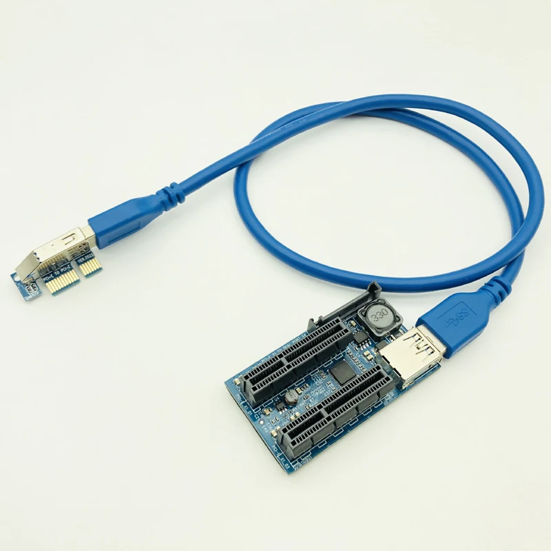Nové pridanie na kartu PCI Express USB 3.0 Adapter Raiser PC Components Extender PCIe Riser PCI-E Card Riser PCI E Zastávka pre grafickú kartu pre grafickú kartu
