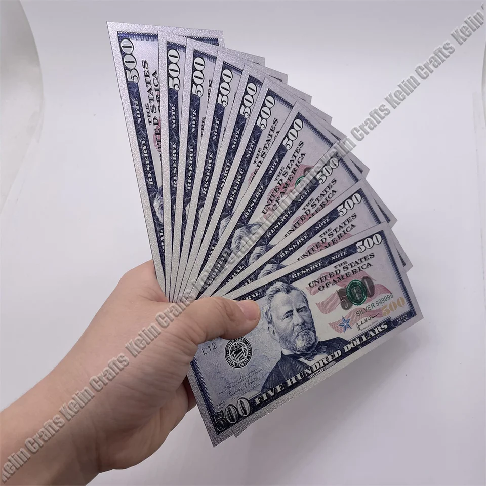 Nové produkty America banky 500 dolárov Silver 999 BankNote USA Souvenír Darčeky