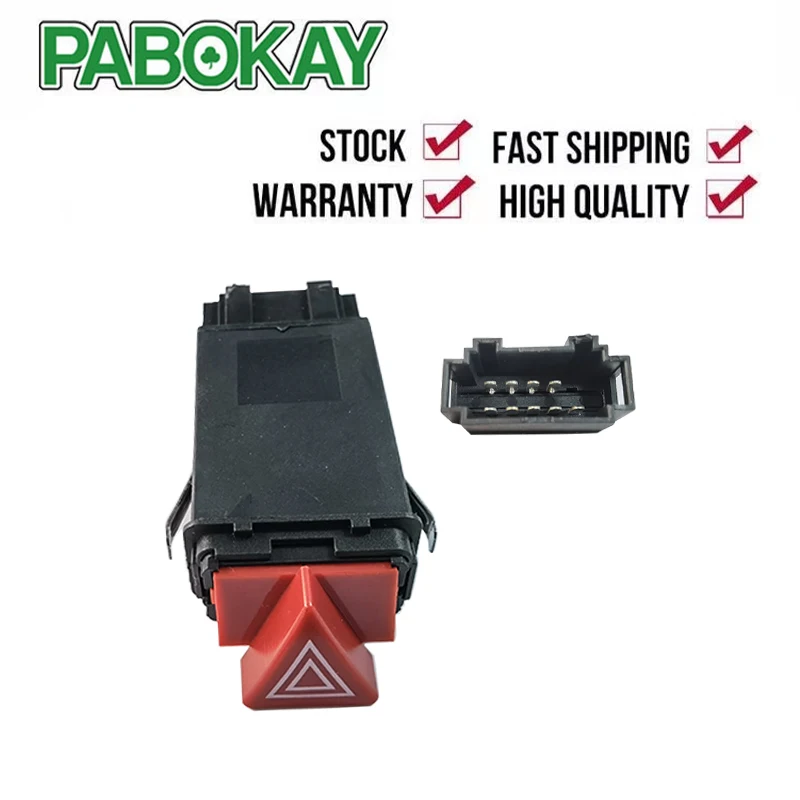 Nové príslušenstvo Master Hazard Switch Switch Dash pre Audi A3 A4 B5 A6 C6 OEM 8D0 941 509H 8D0941509K 8D0941509H