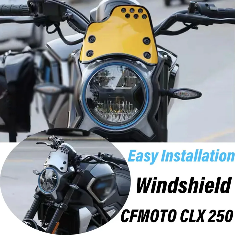 Nové príslušenstvo pre motocykle Fit Clx 250 Retro štýl Činné sklo sa vzťahuje pre CLX250 250CLX 250 CLX