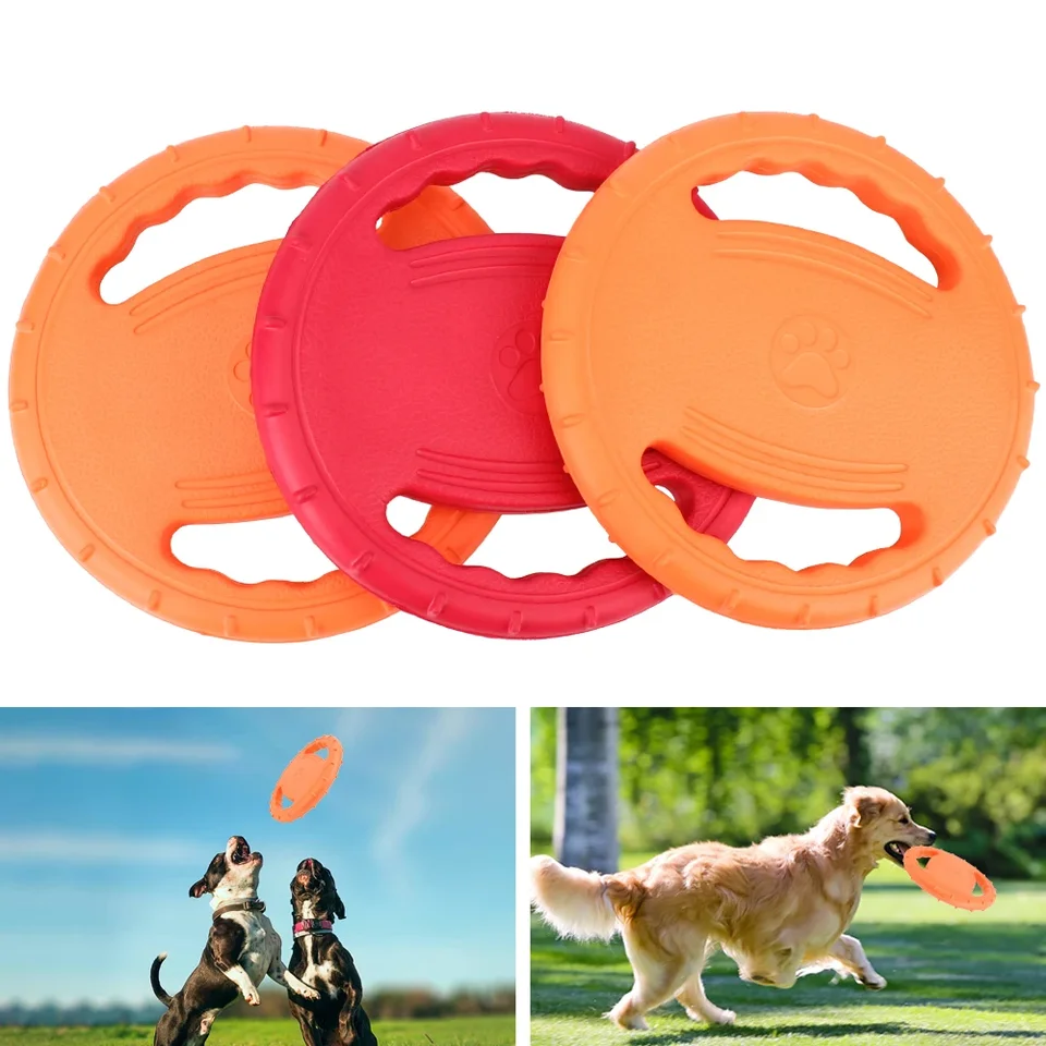 Nové psie hračky Pet lietajúce disky Eva Dog Training Ring Ring Puller odolné proti uhry