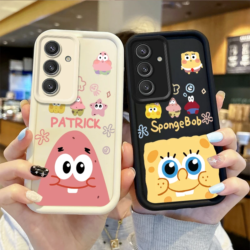 Nové puzdro na karikatúru S-Spongebobs pre Samsung Galaxy A35 A34 A33 A32 5G A31 A30 A24 A23 A22 A16 A12 A06 A03 M55 Silikónový kryt