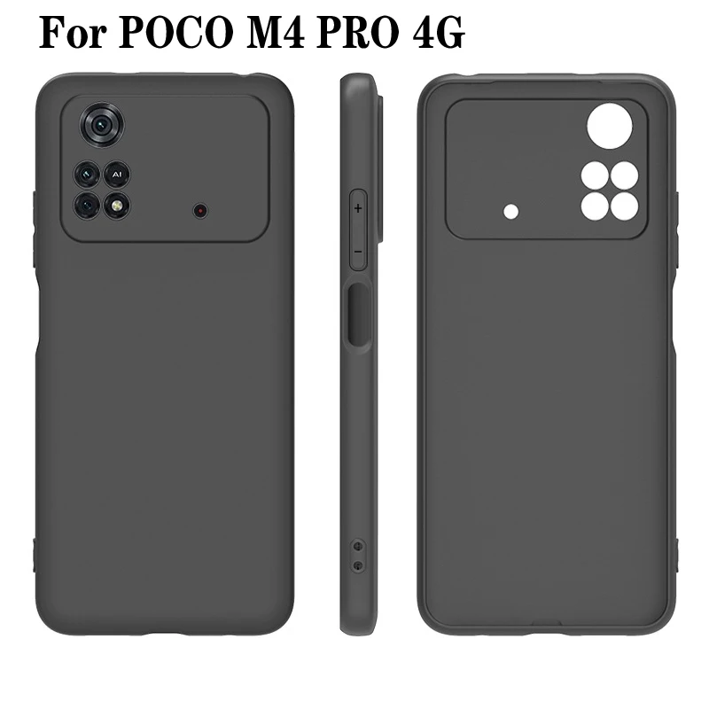Nové puzdro na ochranu fotoaparátu pre Xiaomi POCO M4 Pro 4G Soft Silikone Matt Phone Cover pre Poco M4 Pro 4G Case Coque Slim