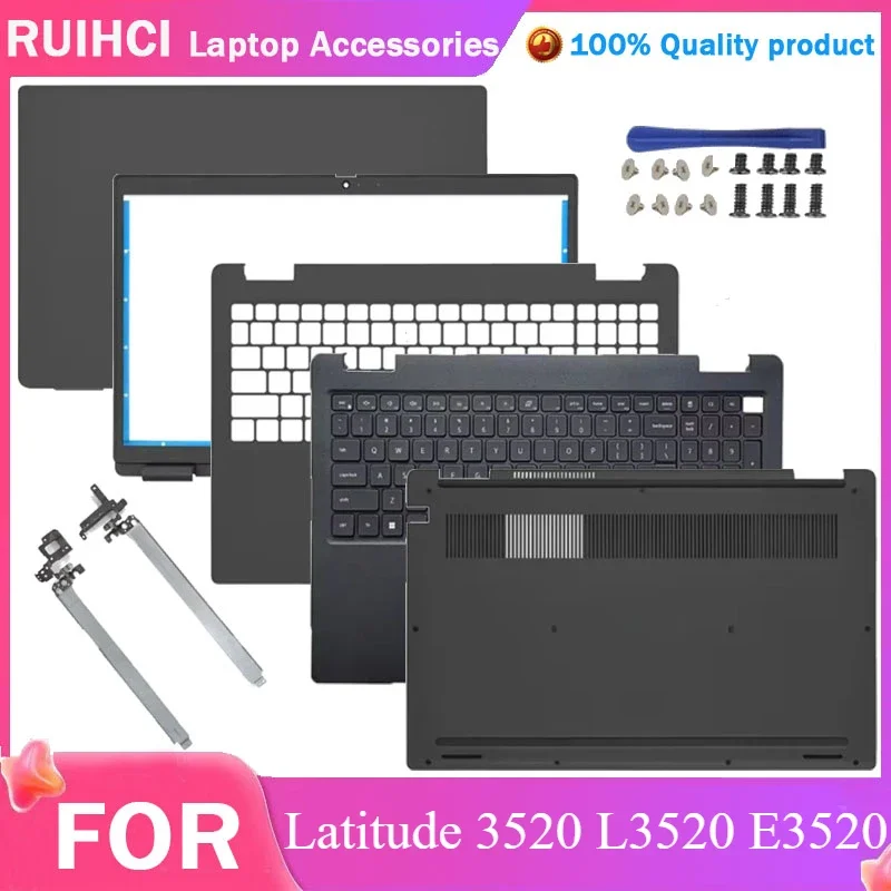 Nové puzdro pre notebook pre Dell Latitude 3520 L3520 E3520 LCD zadný kryt/predný rám/Palmrest/spodná základňa/US Klávesnica/záves 04Y37V