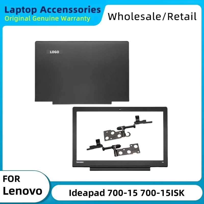 Nové puzdro pre notebook pre Lenovo IdeaPad 700-15 700-15ISK Cover LCD zadný kryt/predný rámec/pánty horné zadné veko Ráme veka