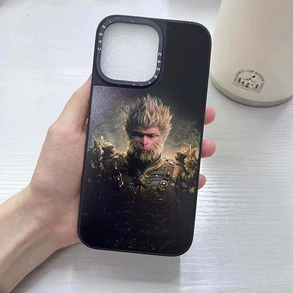 Nové puzdro čierny mýtus wukong telefónny puzdro pre iPhone 15 Pro Max Black Myth Game Patters Eanset Phone Cover pre iPhone 14 Pro Max 13