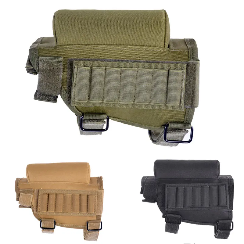 Nové puzdrá na puzdroch Canvas Puzdrá líca Rast Riser Ammo Cartridges Lovecký nosič vrecko na okrúhly kazetový tašk