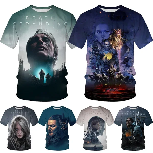 Nové pánske herné smrť uviaznutia 3D tlač s krátkym rukávom Harajuku módne unisex okrúhly krk Mikina mikina ležérne hip-hopové tričko