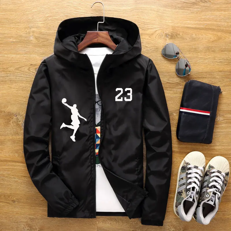 Nové pánske neformálne s kapucňou bombardér Spring jesenné hip hop plus veľkosti Windbreaker Sportswear Zipper Coat Outwear 6xl 7xl