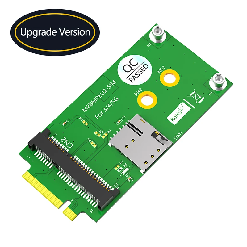 Nové rozhranie Key M2 NGFF B K Kľúčovému rozhraniu Mini PCI Express Adapter s SIM slotom pre modul 3G/4G/5G podporuje plnej veľkosti Mini PCIe karty