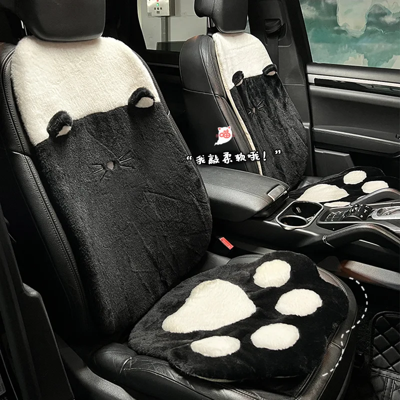 Nové roztomilé mačiatko Cartoon Autosed Cushion podložka plná sada Mäkké plyšové sedadlo